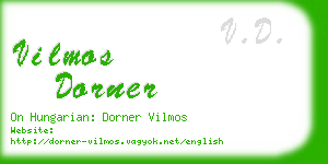 vilmos dorner business card